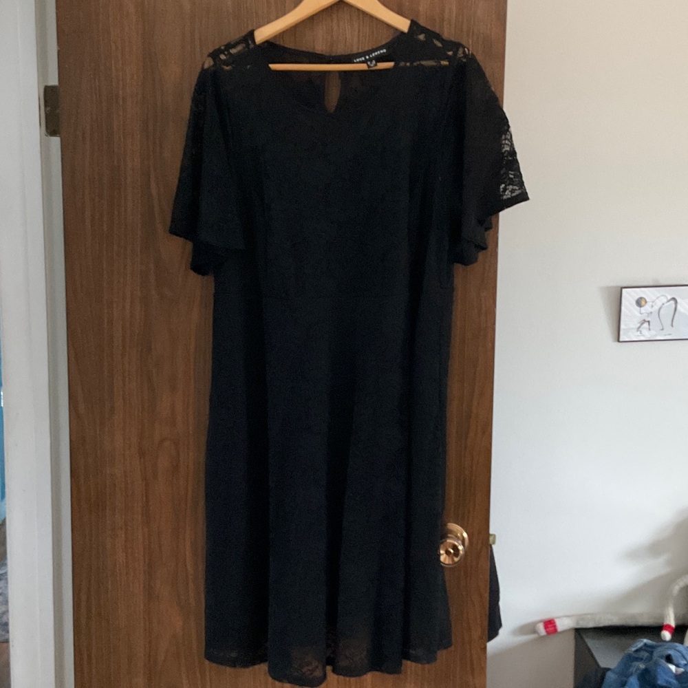 Love & Legend Black Midi Dress